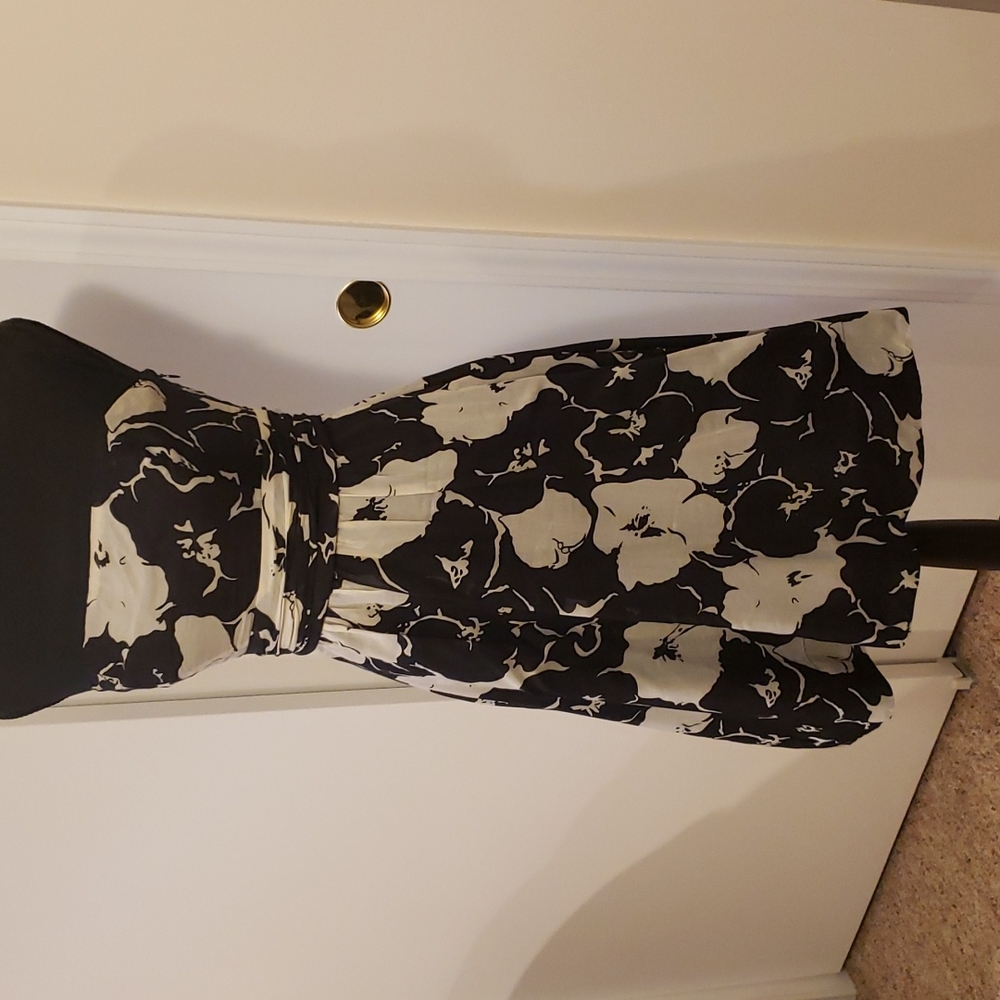 Limited Strapless Floral Print Dress